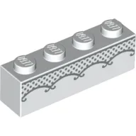 Brick 1 x 4 with Dress Lace