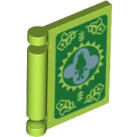 Book Cover with Green Background and Green Troll Silhouette Print