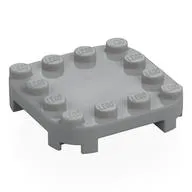 Plate Round Corners 4 x 4 x 2/3 Circle with Reduced Knobs