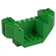 Wedge Brick Special 4 x 10 x 4 with 3 x 4 Recessed and Pin Holes- Plane Bottom