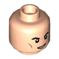 Minifig Head Tom Riddle (Voldemort) / AT-AT Driver, Cheek Lines, Open Mouth Grin with Teeth
