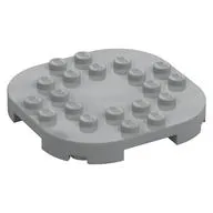 Plate Round Corners 6 x 6 x 2/3 Circle with Reduced Knobs