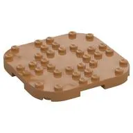 Plate Round Corners 8 x 8 x 2/3 Circle with Reduced Knobs
