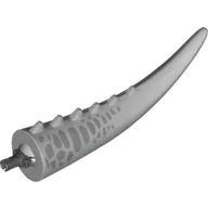 Animal Body Part, Dinosaur, Indominus Rex Tail, with Spikes and Pin, Metallic Silver Stripes Print