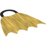 Duplo Cape with Black Back and Elastic Loop, Scalloped 5 Points