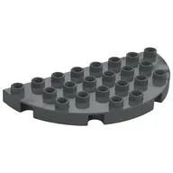 Duplo Plate Round 4 x 8 Semi-Circle
