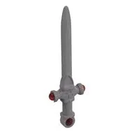 Weapon Sword with Bat, Trans Red Jewels Pattern (Sword of Gryffindor)