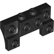 Brick Special 2 x 4 - 1 x 4 with 2 Recessed Studs and Thin Side Arches