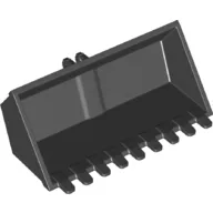 Construction Vehicle Bucket 4 x 8 with Locking 2 Finger Hinge with 7 Teeth