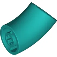 Brick Round 2 x 2 D. Tube with 45° Elbow and Axle Holes (Crossholes) at Each End [SHORT]
