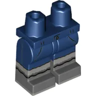 Hips with Dark Blue Legs and Dark Bluish Gray Boots Pattern with Light Bluish Gray Fur print