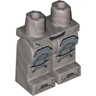 Hips and Flat Silver Legs with Silver Armor Plates Print