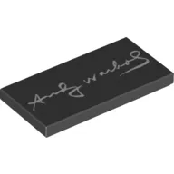 Tile 2 x 4 with Andy Warhol Signature print