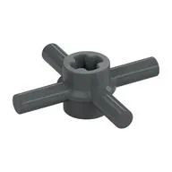 Technic Axle Connector Hub with 4 Bars at 90°, Reinforced Axle Hole