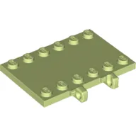 Hinge Plate 4 x 6 with Two 1 x 6 Studs and Recessed 2 x 6 Middle