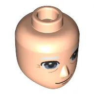 Minidoll Head Male with Old Man Face, White Eyebrows, Wrinkles print