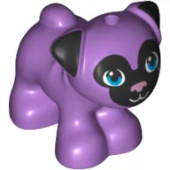 Animal, Dog, Pug - Standing with Blue Eyes, Black Face and Ears, and Pink Nose Print