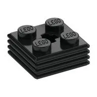 Plate Special 2 x 2 x 2/3 with Axle Hole and Grill on Sides (Haybale)