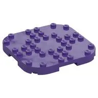 Plate Round Corners 8 x 8 x 2/3 Circle with Reduced Knobs