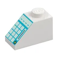 Slope 45° 2 x 1 with Bottom Pin, and Buttons and Screen with "_ _ _ _" Print