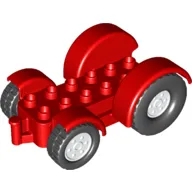 Duplo Car Base 2 x 6 Tractor with Mudguards, White Wheels