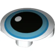 Plate Round 2 x 2 with Rounded Bottom [Boat Stud] with Blue Eye, Black Pupil print