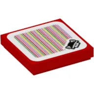 Tile 2 x 2 with Para-Beetle and Barcode Print (Sticker)
