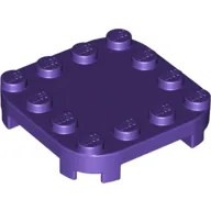 Plate Round Corners 4 x 4 x 2/3 Circle with Reduced Knobs