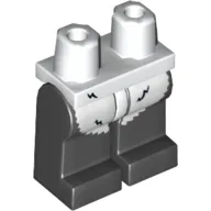 Hips and Black Legs with White Fur, Black Hairs print