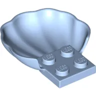 Animal Body Part, Clam / Scallop Half Shell with 4 Studs