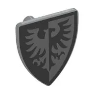 Shield Triangular with Black Falcon and Black Border Print