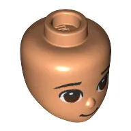 Minidoll Head Dark Brown Eyes print