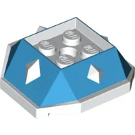 Wedge Sloped 4 x 4 with Diamond Spikes with White Underside Pattern