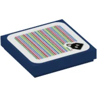 Tile 2 x 2 with Bob-Omb and Barcode Print (Sticker)