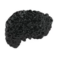 Hair Coiled, Parted