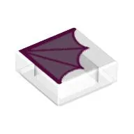 Tile 1 x 1 with Lavender Bat Wing Print