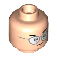 Minifig Head George Costanza, Glasses, Angry Print
