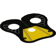 Neckwear Cape, Pauldron, Rounded with Yellow Shoulder Print