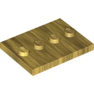 Plate Special 3 x 4 with 1 x 4 Center Studs [Plain]