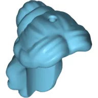 Hair Long with Parted Bangs, Curls, Bun, and Hole on Top