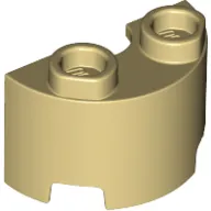 Brick Round, Half 1 x 2