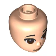 Minidoll Head Big Dark Brown Eyes print