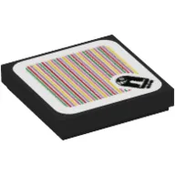 Tile 2 x 2 with Torpedo Ted and Barcode Print (Sticker)