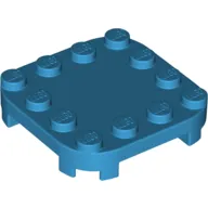 Plate Round Corners 4 x 4 x 2/3 Circle with Reduced Knobs