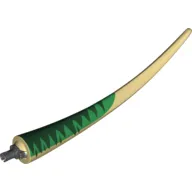 Animal Body Part, Dinosaur, Baryonyx Tail, with Pin, Dark Green and Green Markings Print