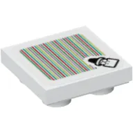 Tile Special 2 x 2 Inverted with Kamek and Barcode Print (Sticker)