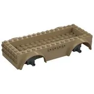 Vehicle Base 8 x 16 with Wheel Arches, Front and Side Studs, and 4 x 14 Recessed Studded Section, 5 Holes