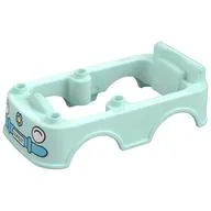 Duplo Car Body, Camper / Bus 6 x 10 x 2 with Headlights, Fender Print
