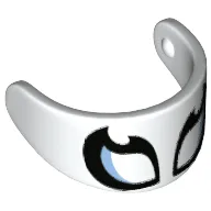 Headwear Accessory Visor For Standard Helmet with Curved Eyes Print