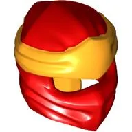 Wrap with Long Back Knot, Bright Orange Band Pattern